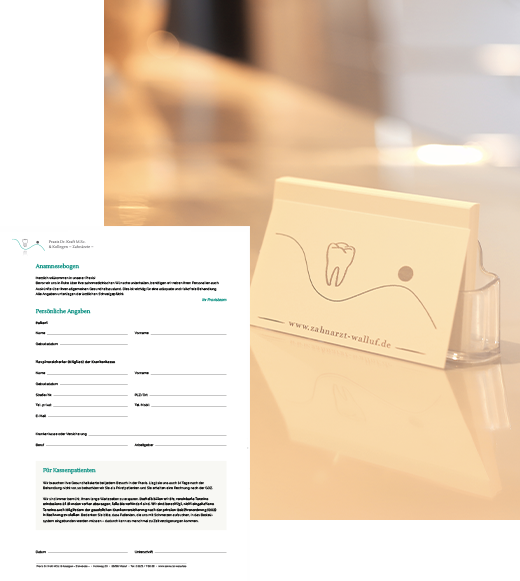 Anamnesebogen Zahnarztpraxis Dr. Kraft M.Sc. & Kollegen